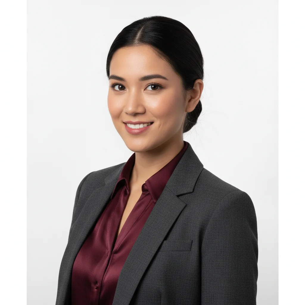 Waist-up studio headshot of the team member, supplied separately