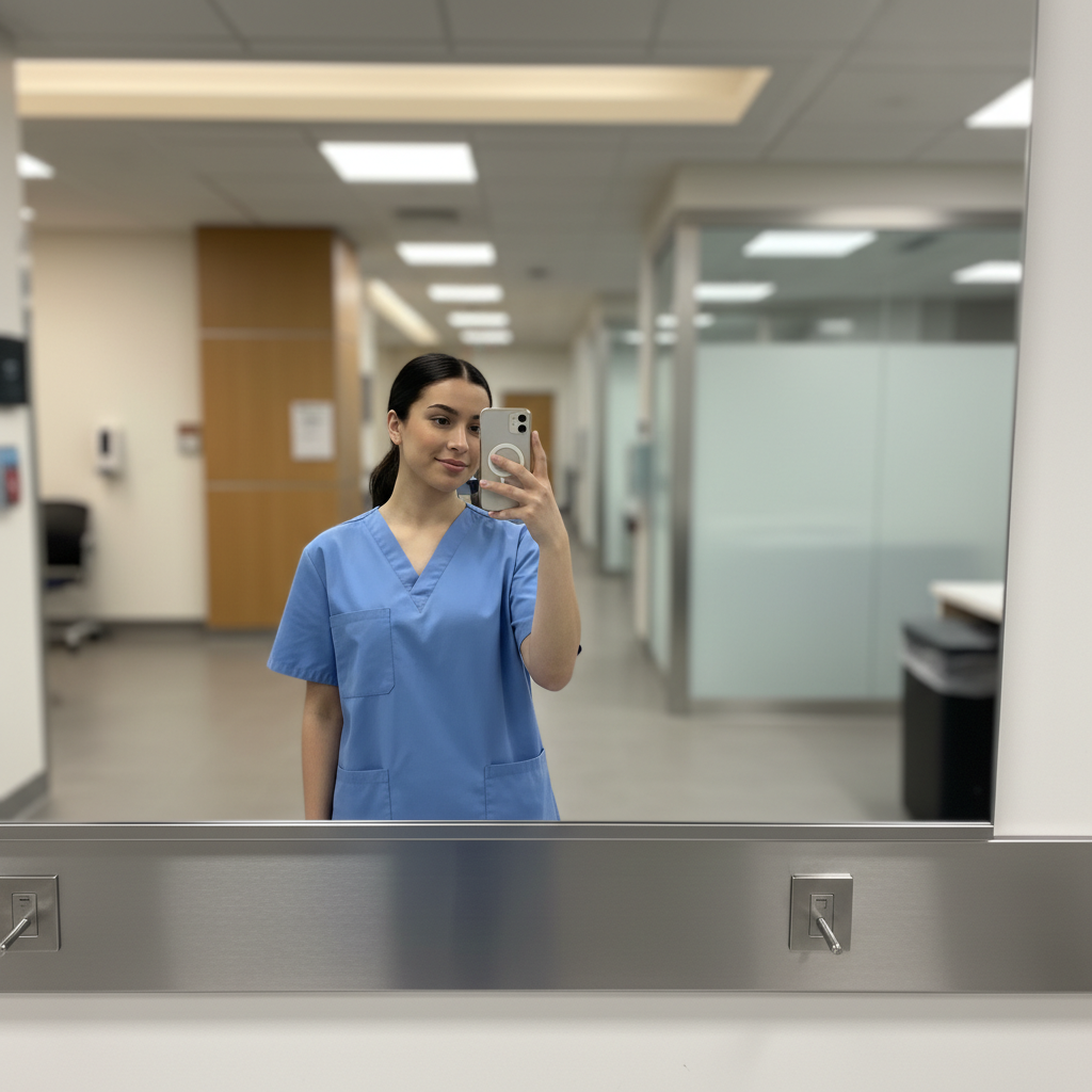 Polished professional headshot for travel nursing profile