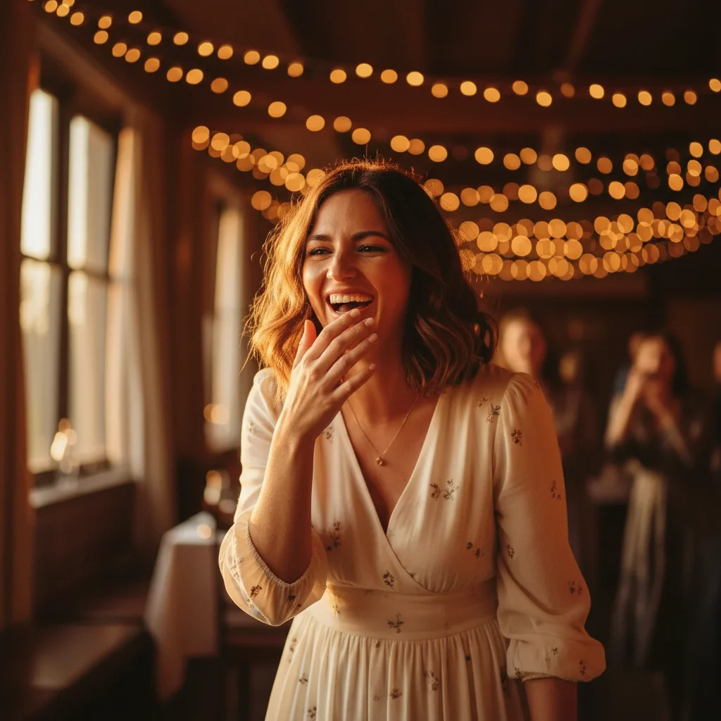 Same photo with eyes naturally opened, maintaining joyful expression