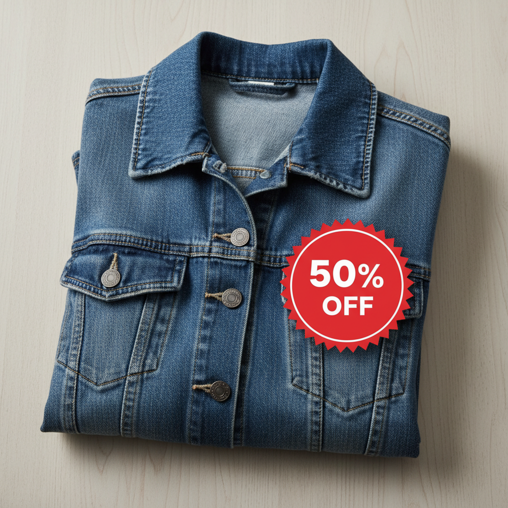 Product photo and sale badge as separate images