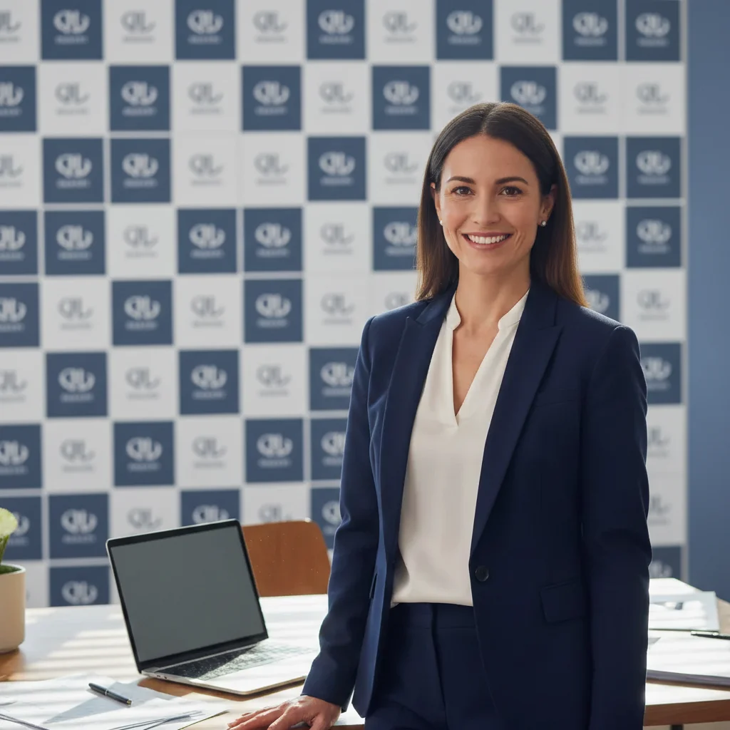 Professional speaker photo with clean backdrop for conference promotion