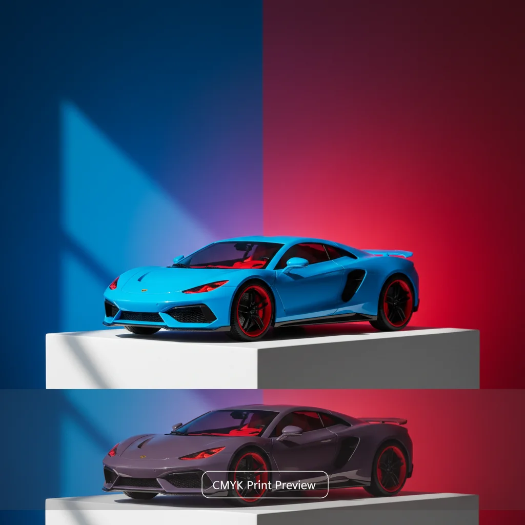 Product photo with over-saturated RGB colors