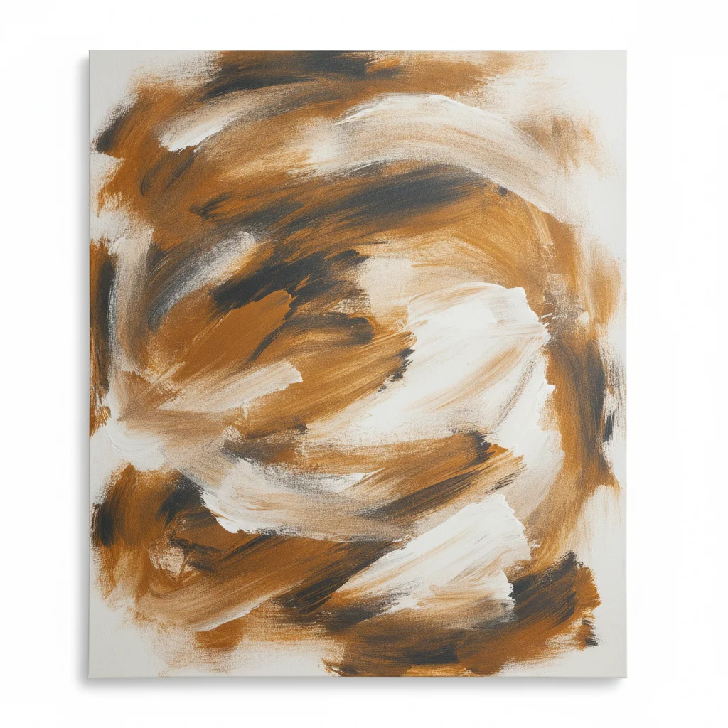 Straight-on product photo of the abstract canvas