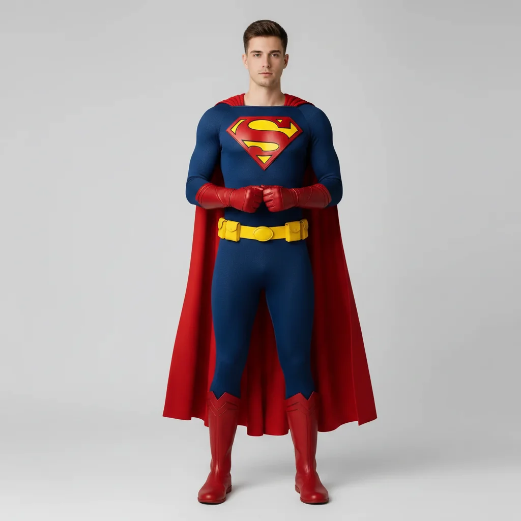 Composite with friend's face on costume