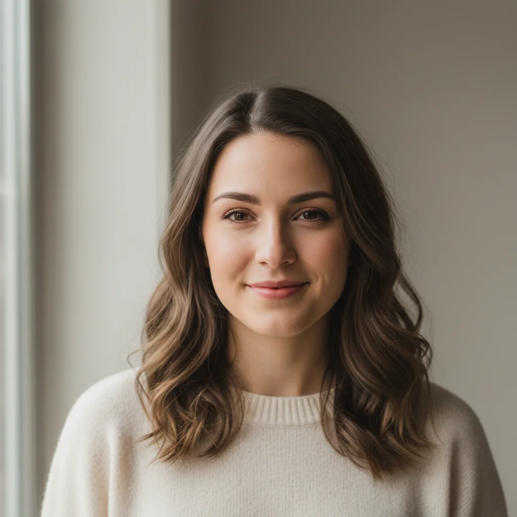 Casual portrait photo of a woman with a relaxed expression