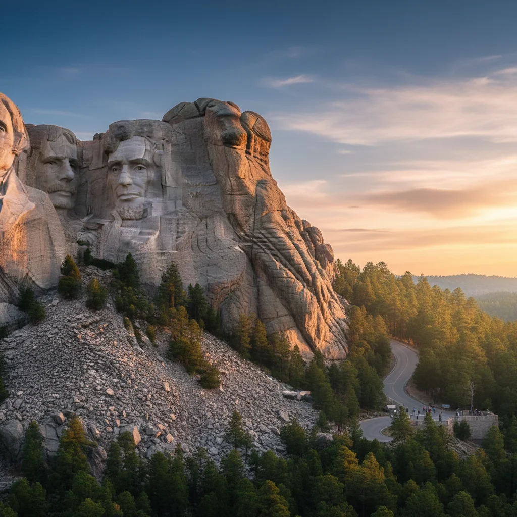 Original photo before put a face on Mount Rushmore alongside the presidents
