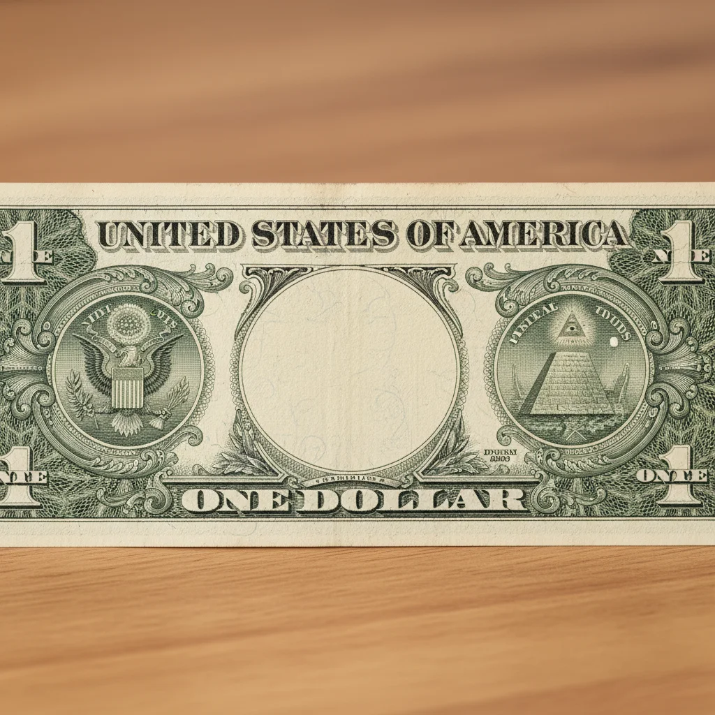 Original photo before put a friend's face on a dollar bill