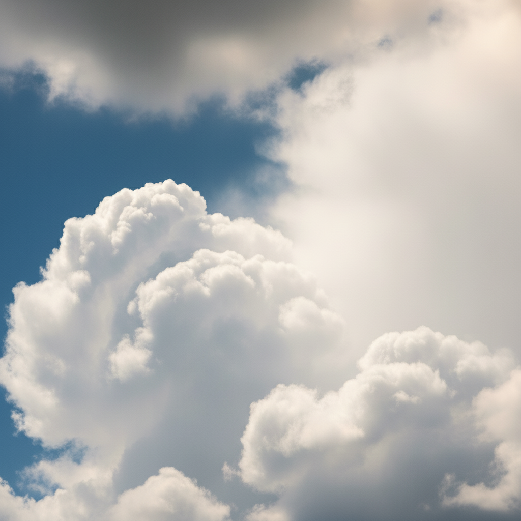 Clean cloudy sky with natural cloud texture