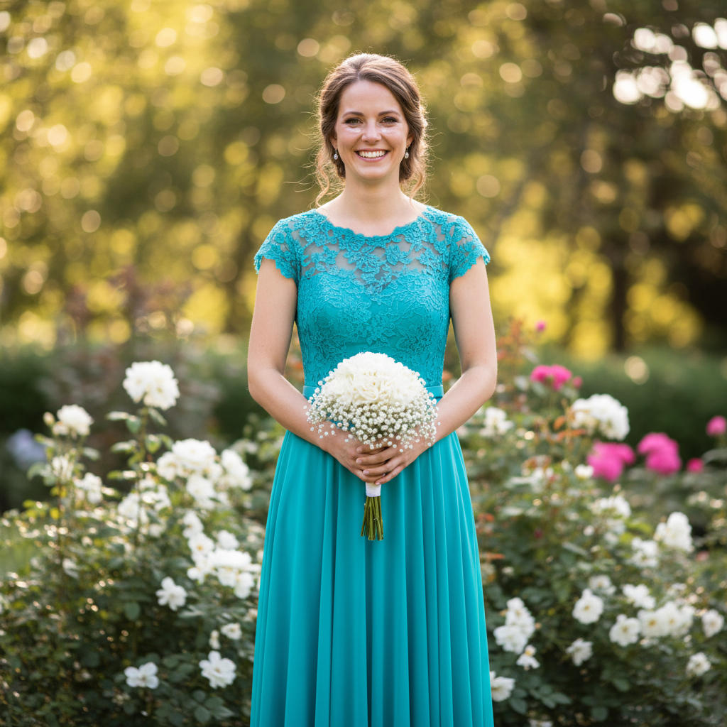 Wedding guest photo with visible eye bags