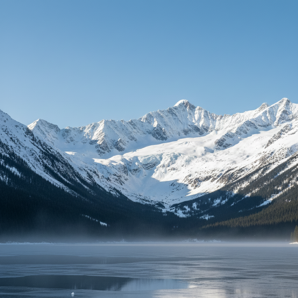 Clean mountain landscape with bird removed