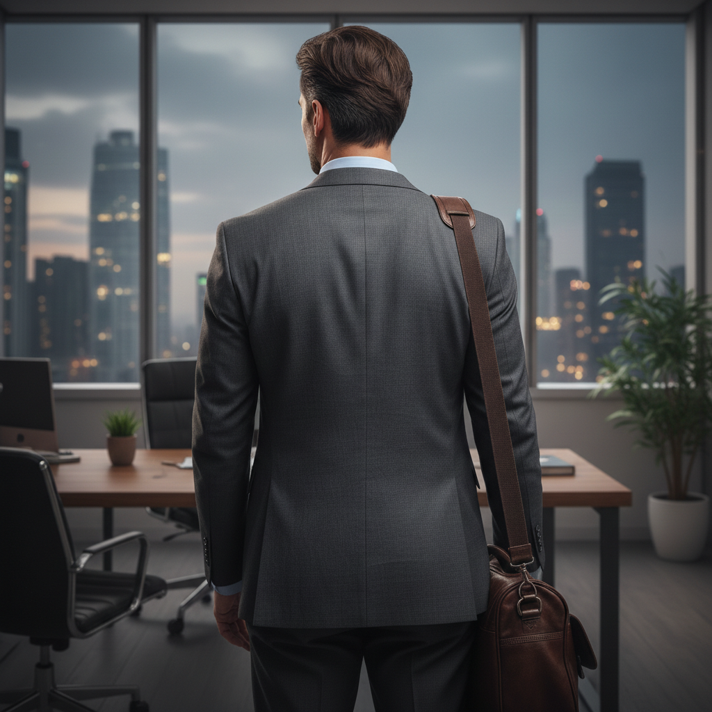 Same photo with crisp, smooth suit