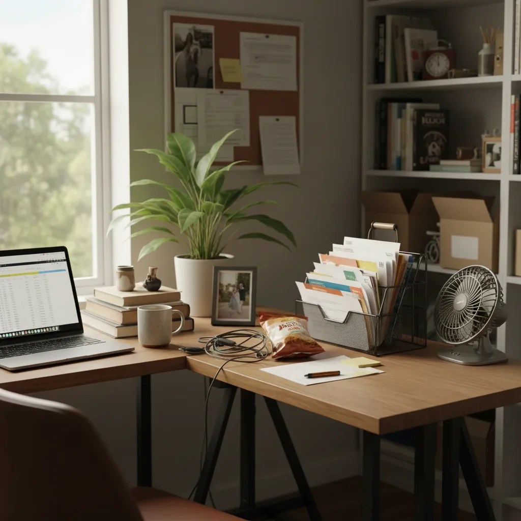 Clean empty kitchen counter