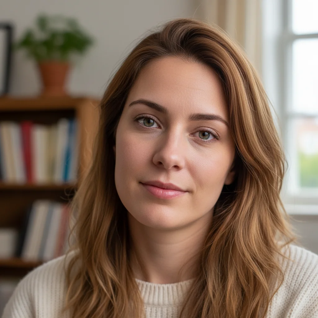 Dating profile photo with dark circles