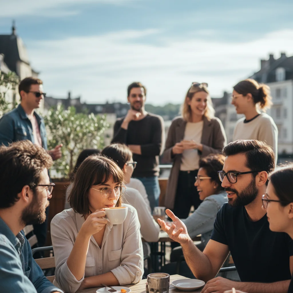 Passport photo with thick black-framed glasses