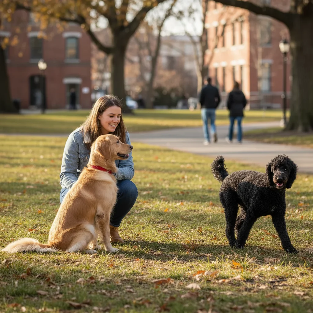 Same dog on beach without leash, collar still visible