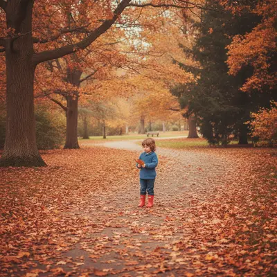After: Person removed from autumn path