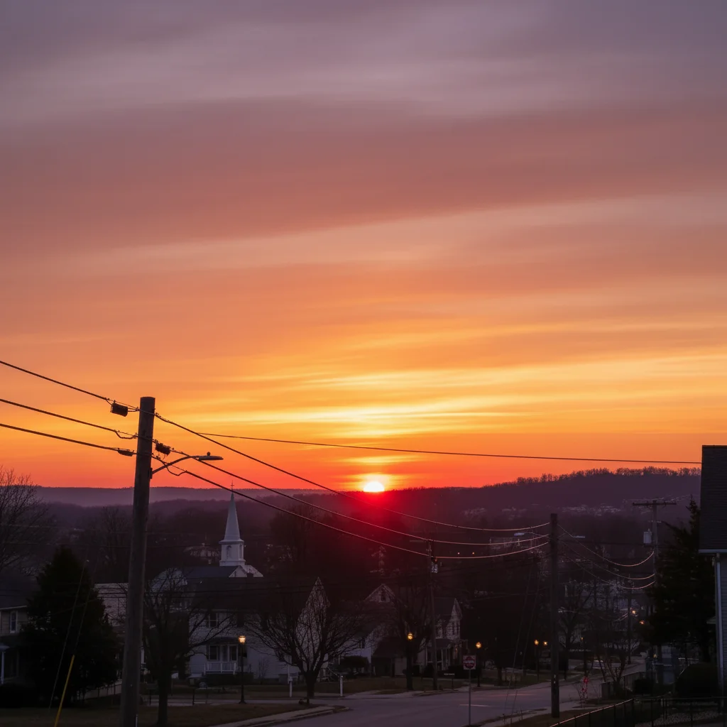 Clean sunset without wires