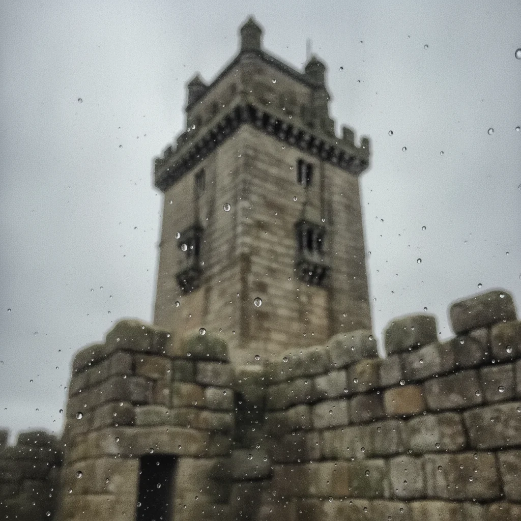 Same landmark photo with the lens drops removed and the view restored clearly