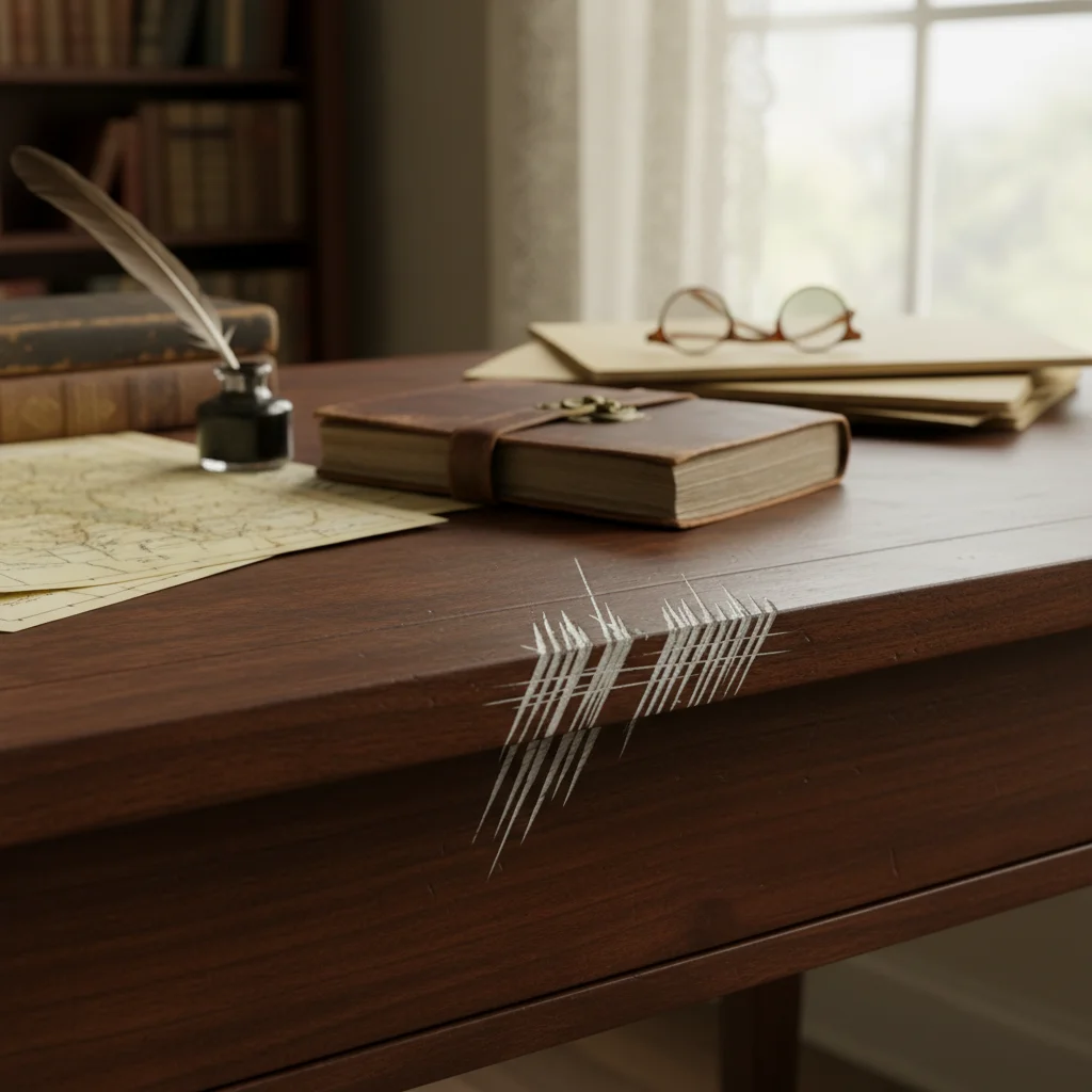 Vintage photo with multiple surface scratches