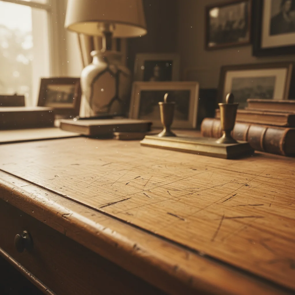 Landscape photo with scratch through the sky