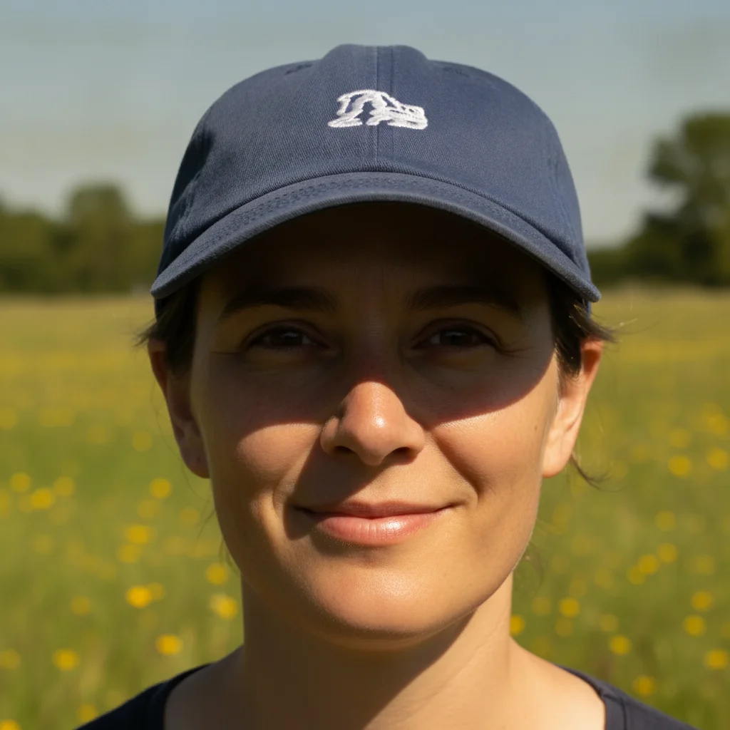Same portrait with the hat shadow removed and face evenly lit