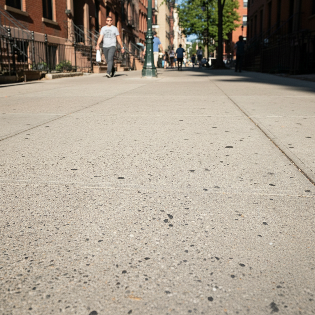 Clean sidewalk without shadow
