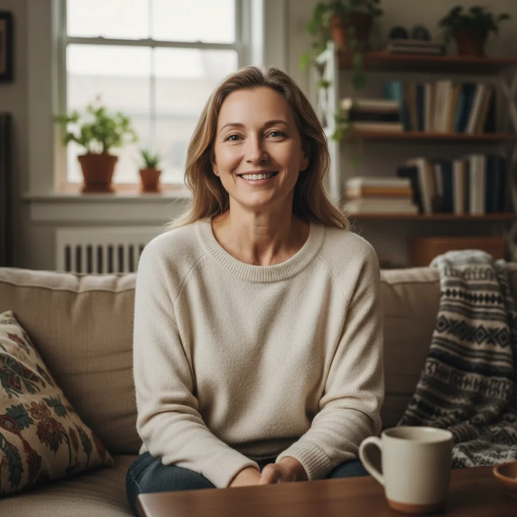 Polished professional photo with wrinkles subtly reduced