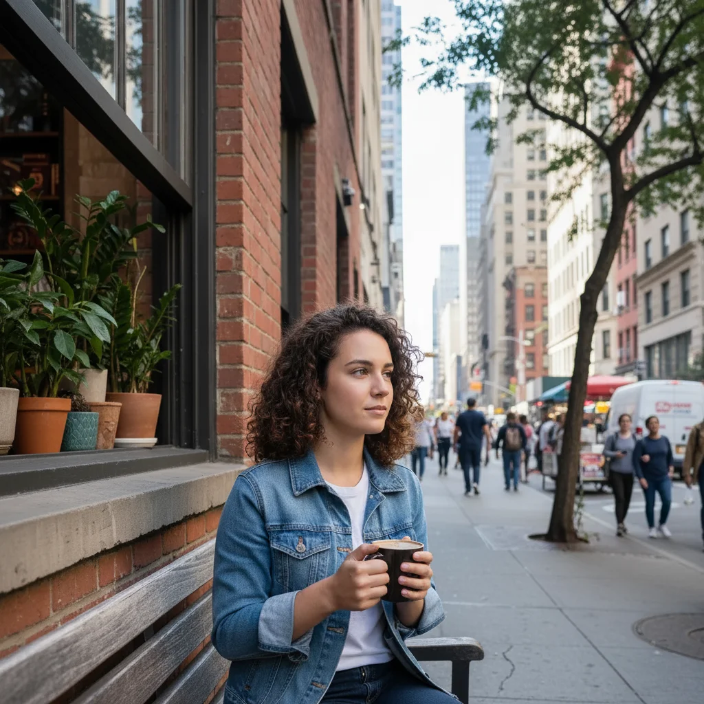 Same woman with clean professional studio gradient background