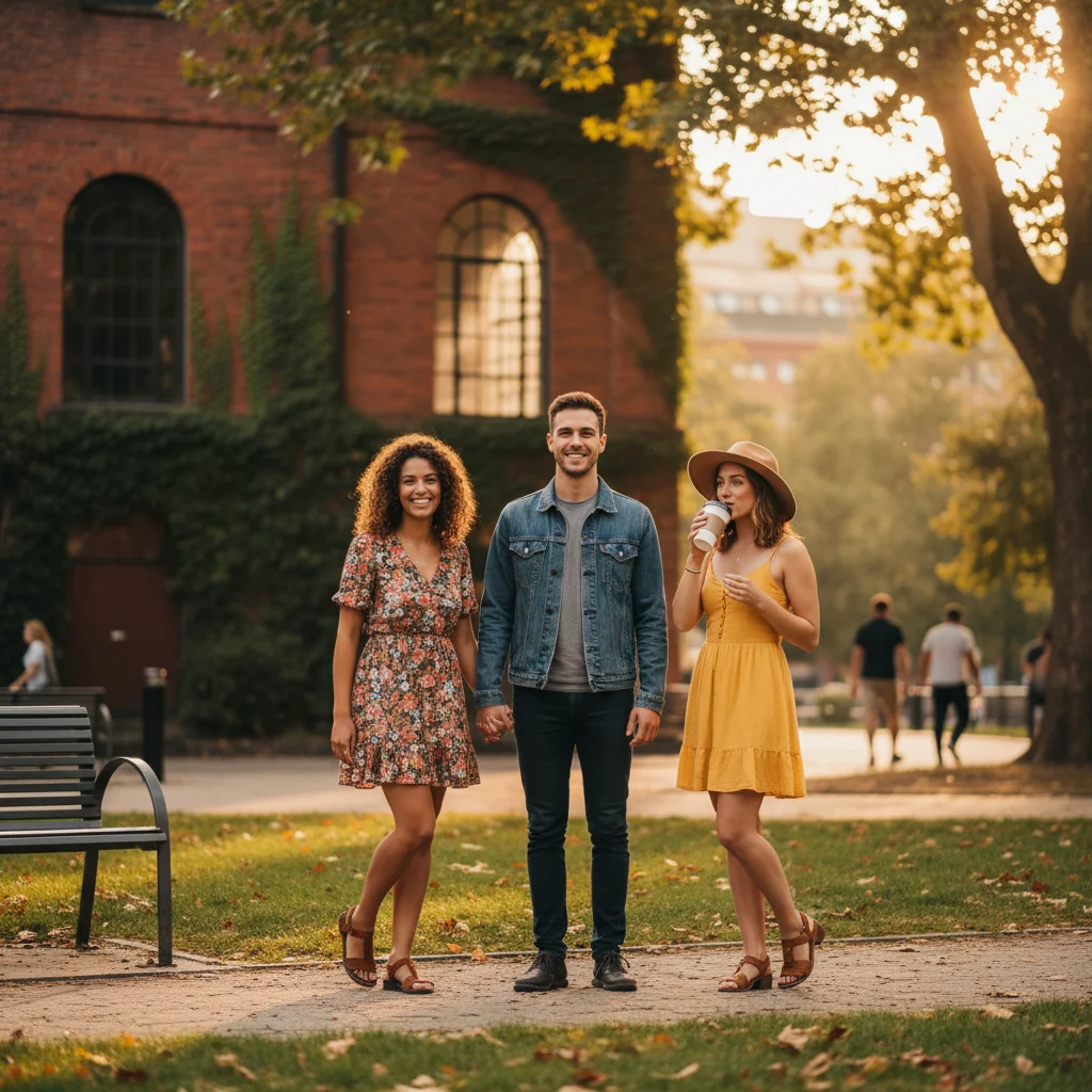 Golden retriever in boring backyard with fence visible