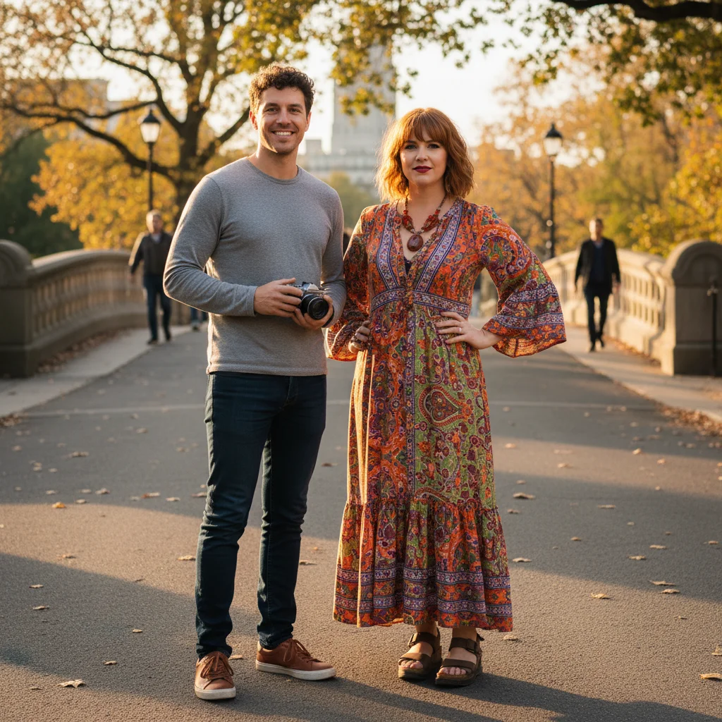 Woman in light yellow summer dress