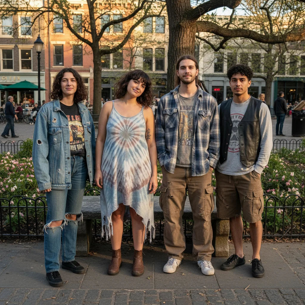 Woman wearing black leather jacket