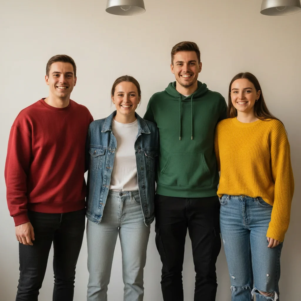 Same group photo with the rightmost person replaced by the reference person