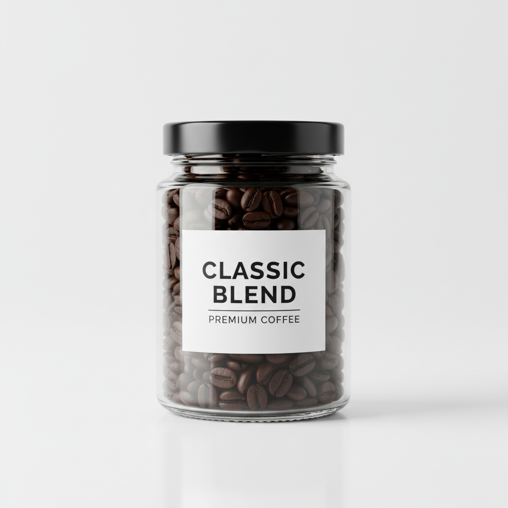 Jar with Classic Blend label