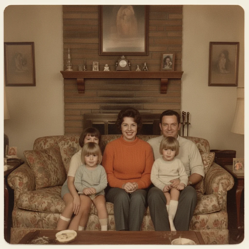 Old photo restored with the soot discoloration removed