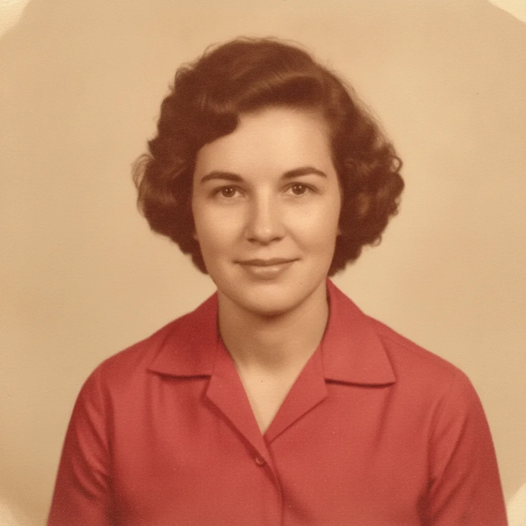 Old photo restored with the heat-yellowing removed