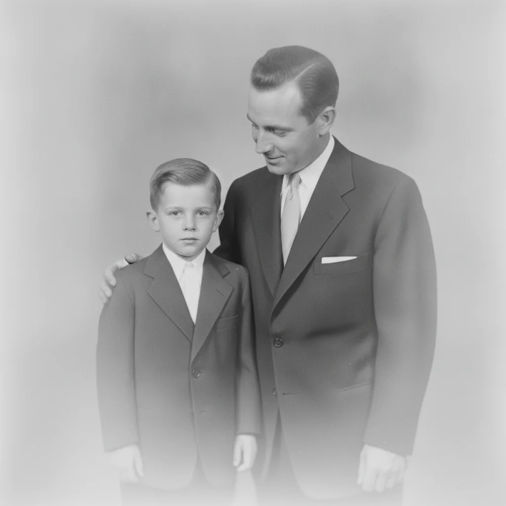The same portrait sharpened with clear facial detail and restored contrast