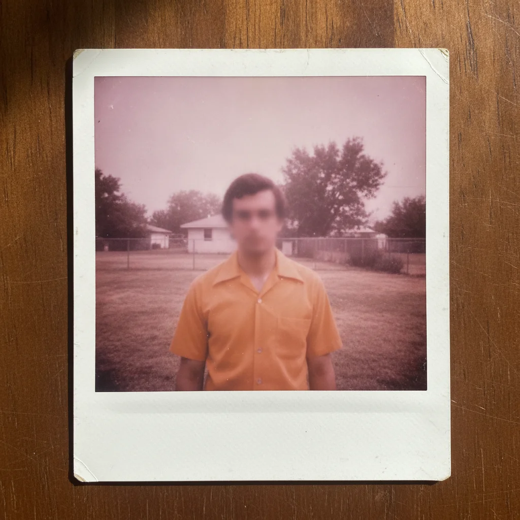 Washed-out polaroid with a magenta tint