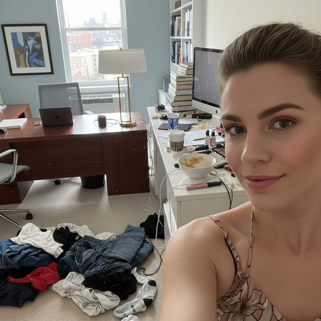 Same selfie with balanced, flattering lighting