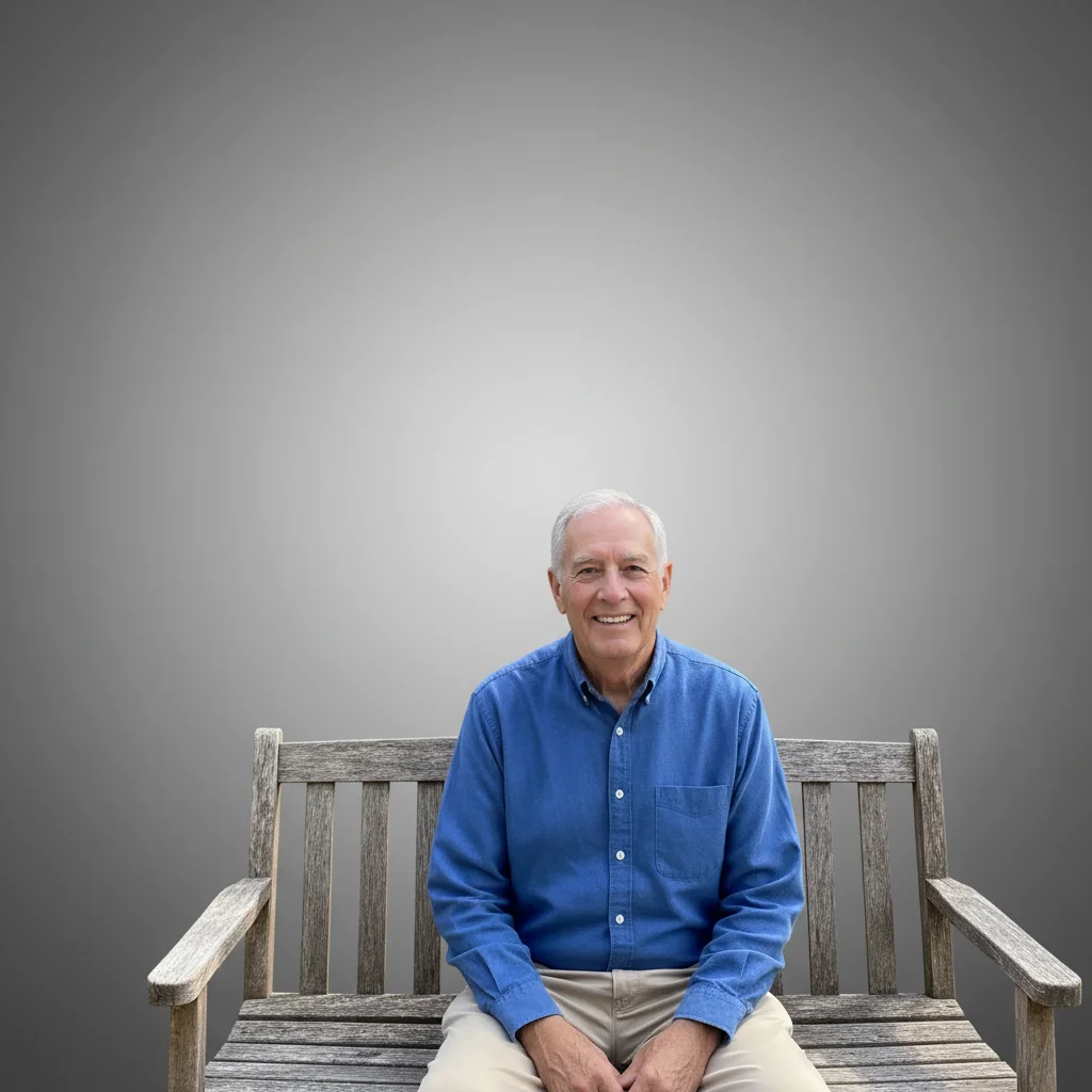 Same portrait with smooth but natural-looking skin