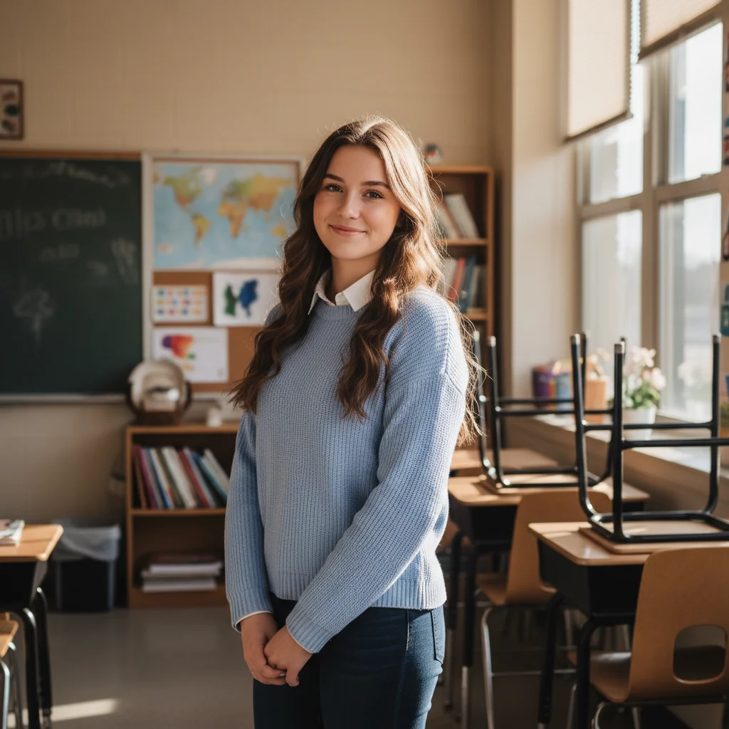 Senior on plain grey backdrop