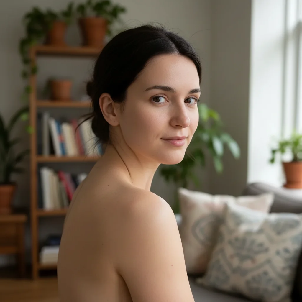 Same photo with all visible skin smoothed naturally