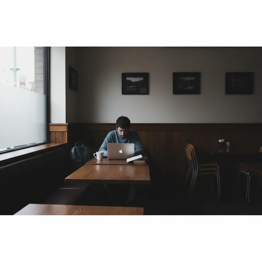 Dull, underexposed cafe photo