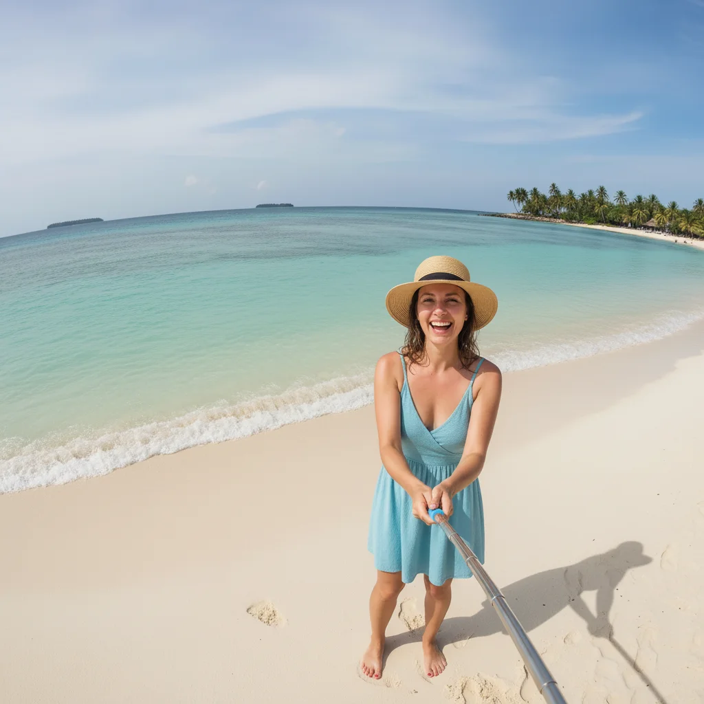 Same beach photo with ex removed, clean ocean background