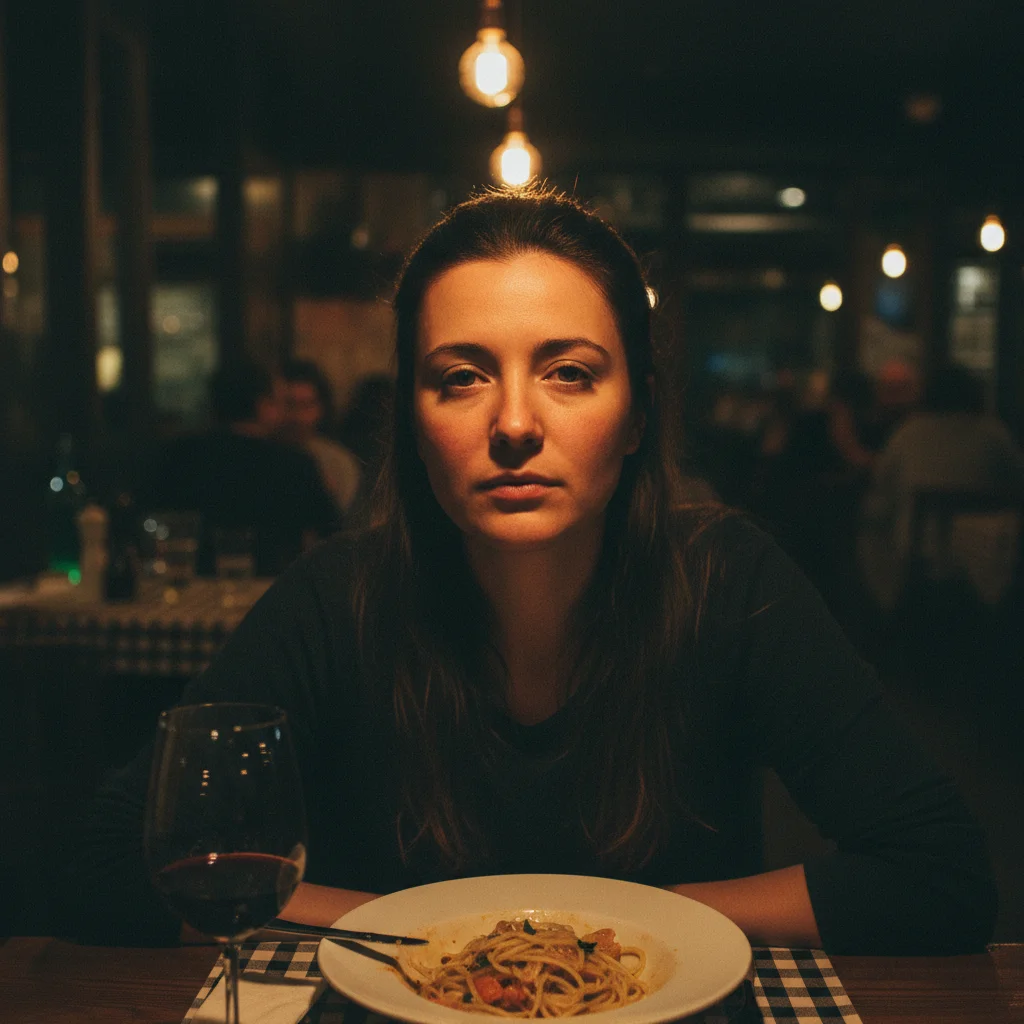 Restaurant photo with harsh unflattering lighting