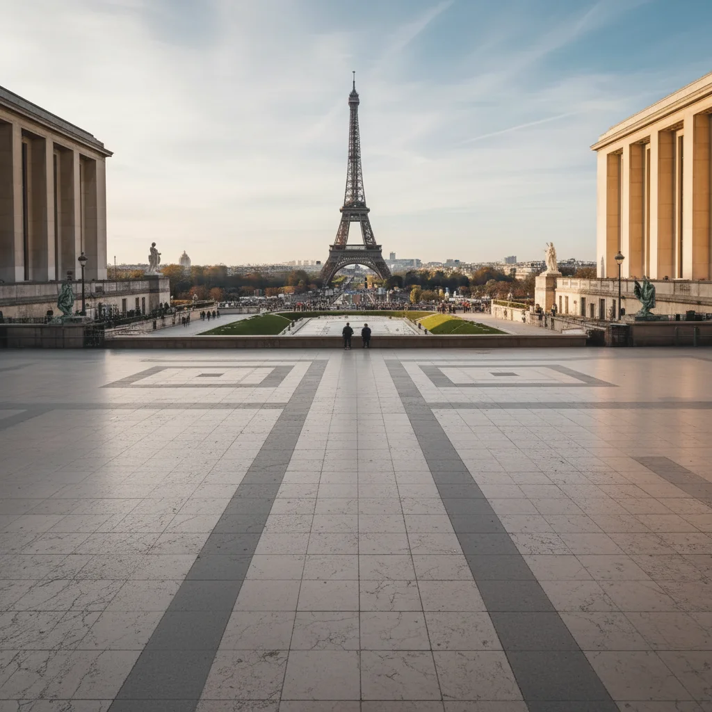 Clean empty plaza in front of the Colosseum