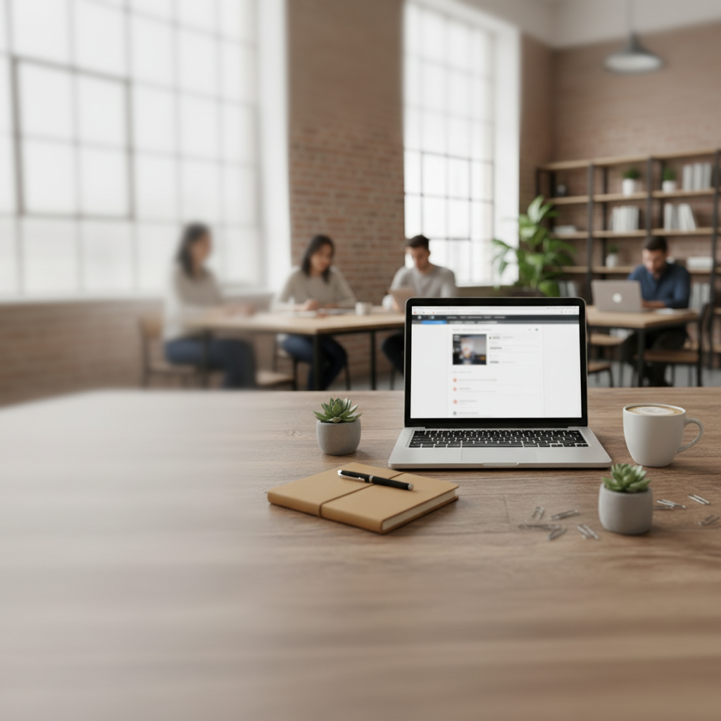 Wide banner with subject moved right, clean space on left for profile overlap