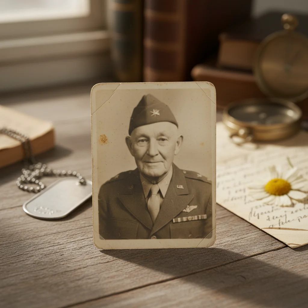 Small WWII military portrait with limited detail