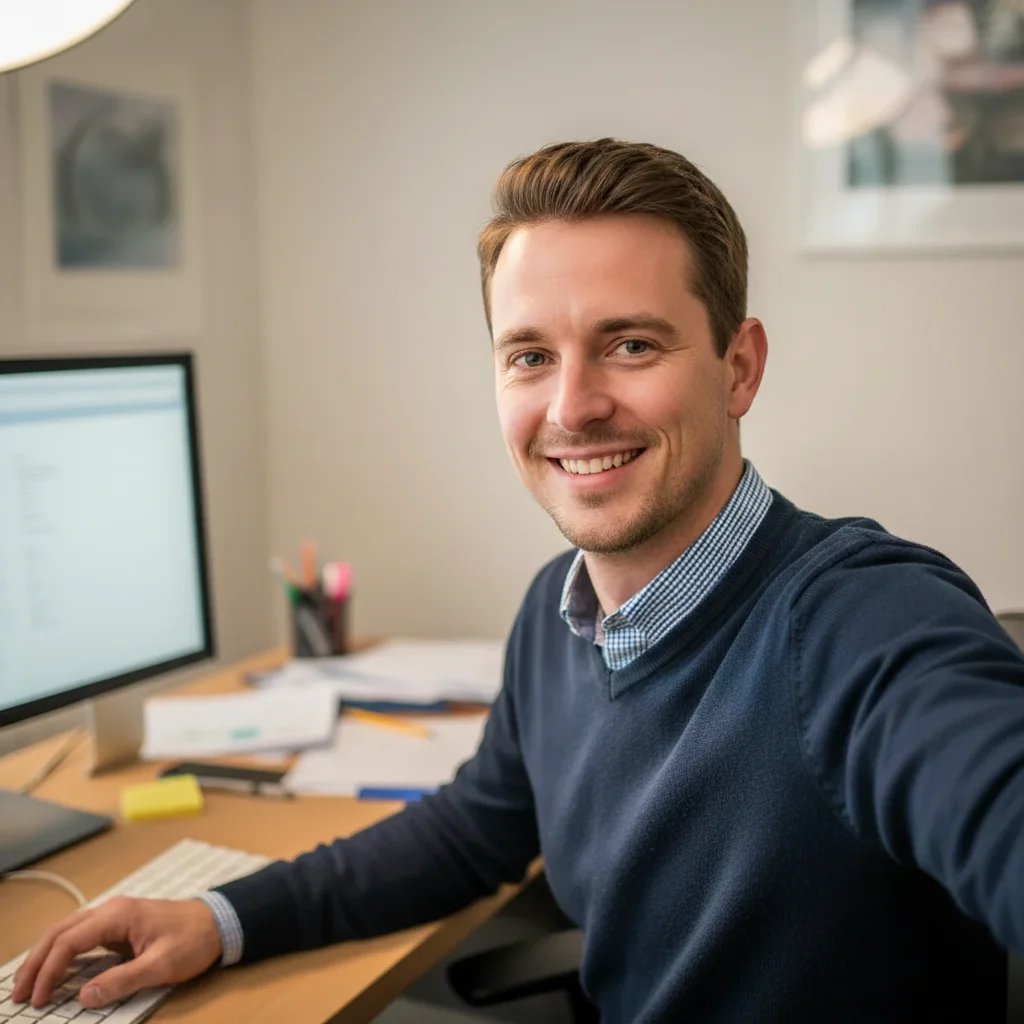 Professional quality testimonial photo maintaining authentic customer feel