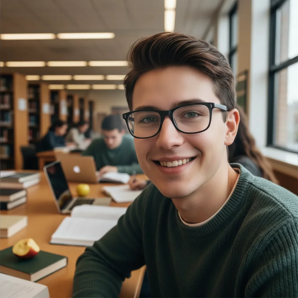 Same portrait with clear skin, natural texture maintained