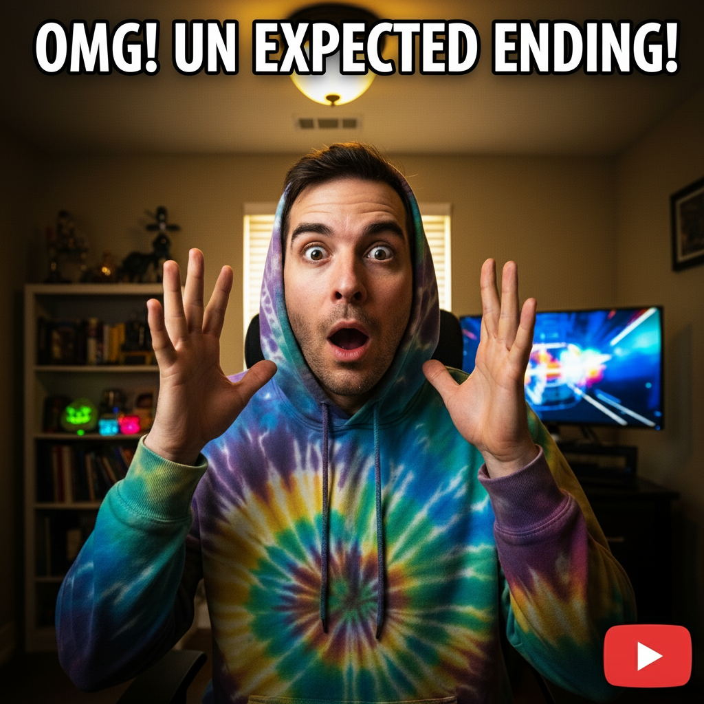 Same shocked expression with vibrant saturated colors that pop